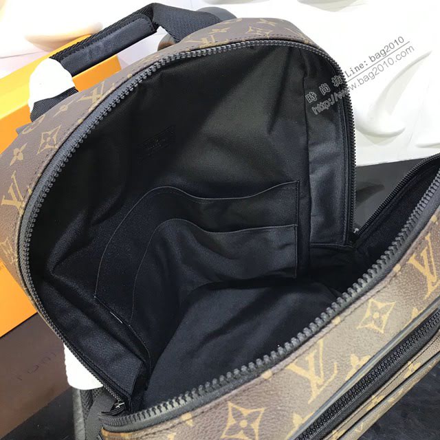 LV包包 LV新款雙肩包 M45335 LV老花配皮背包 LV男士新款後背包  ydh3716
